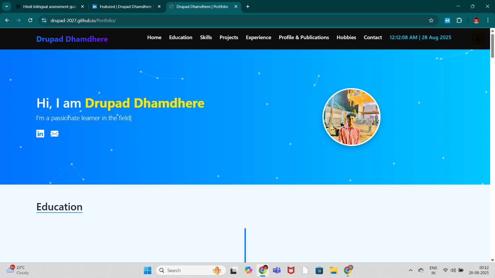 Portfolio Website Thumbnail